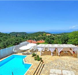5 bedroom villa with pool & seaview, Perithia, sleeps 10